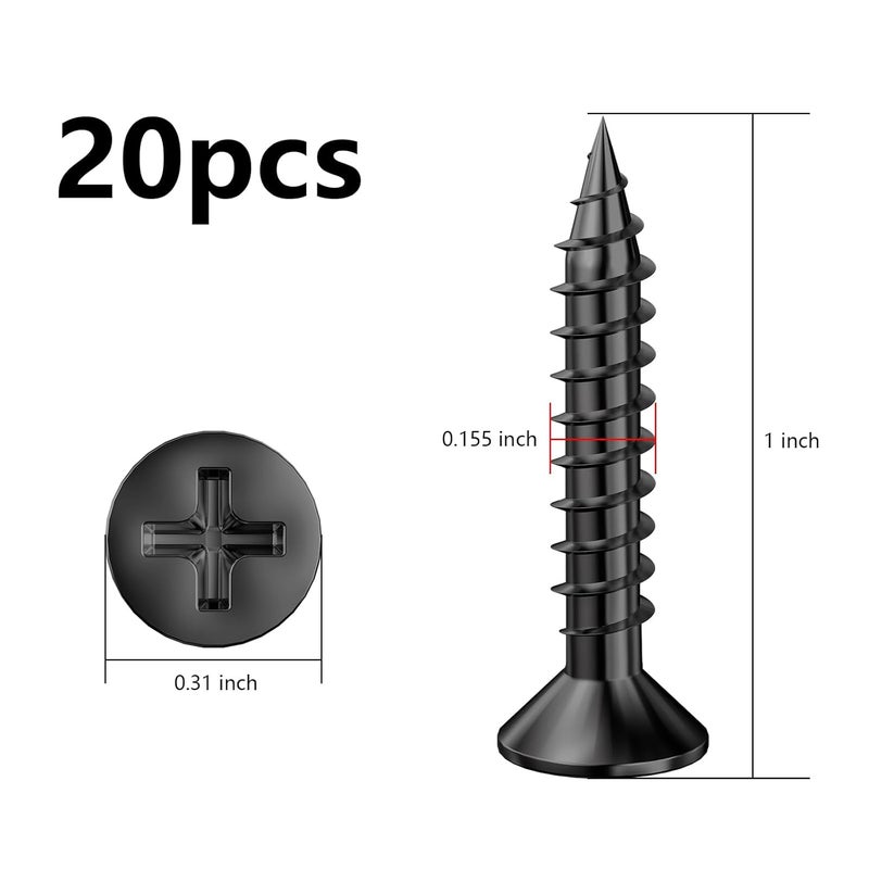 Wensilon (120 PCS) Drywall Anchors Screws 8 Blue Wall Anchor Set 1/4. Three-Color Screws Make it Easy to Install Various Color Products - Image 3